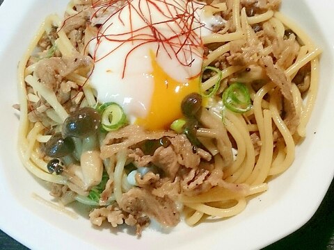 牛としめじの和風パスタ